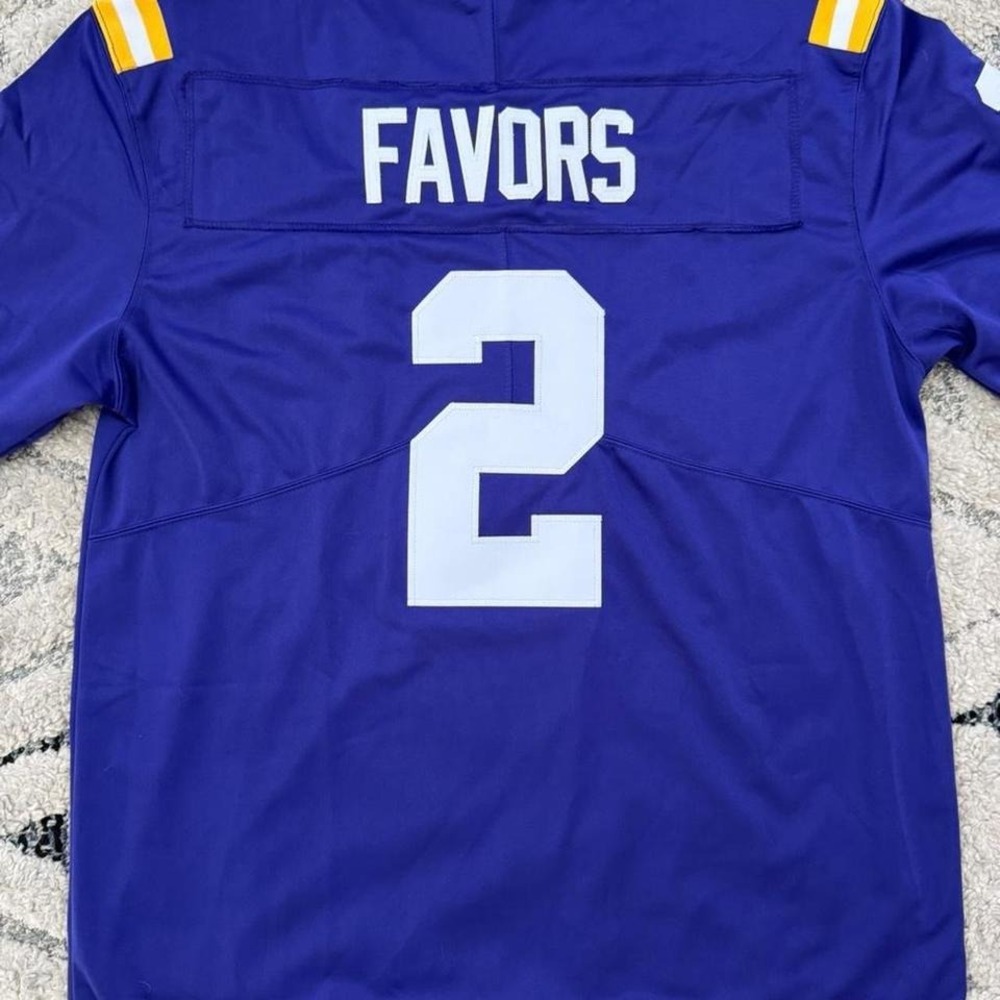 Nike purple LSU #2 Favors Tigers jersey Size L #NCAA #football